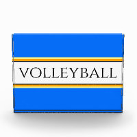 Cool Bright Blue Beach Stripes VOLLEYBALL