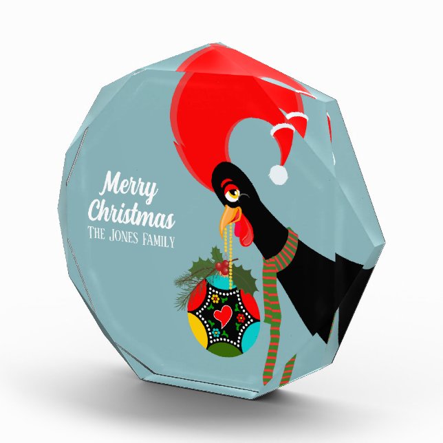Bloc Photo Coq portugais Holly Noël bauble (Droite)