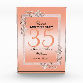 Bloc Photo  Coral Gem & Parties scintillant 35e anniversaire 