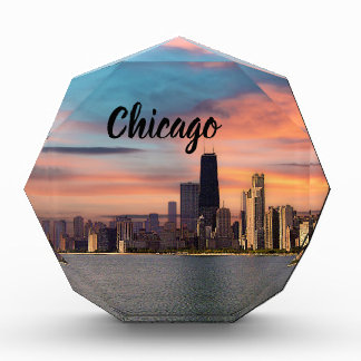 Bloc Photo Coucher de soleil sur Chicago