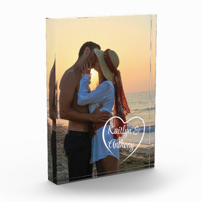 Bloc Photo Couple Love Heart Photo Names (Gauche)