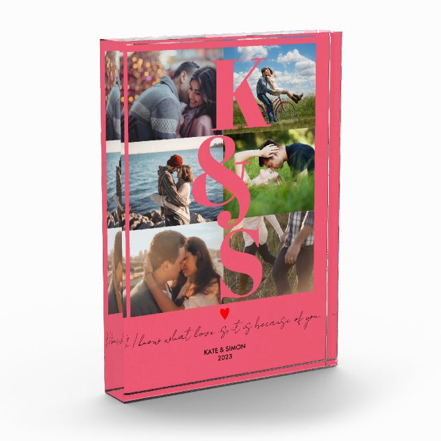 Bloc Photo Couple photo Collage rose (Gauche)