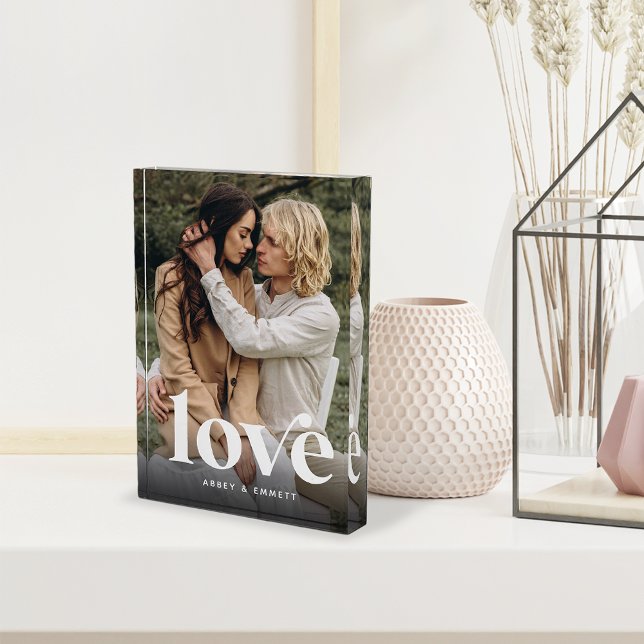 Bloc Photo Couples personnalisées de superposition d'amour (Créateur téléchargé)