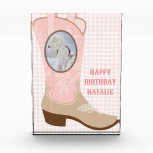 Bloc Photo Cowgirl Pink Boot Photo Frame