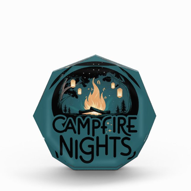Bloc Photo Cozy Campfire Nights Rustic Outdoor Adventure (Devant)