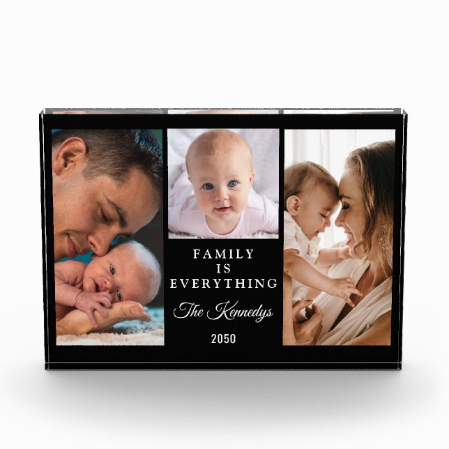 Bloc Photo Create Your Own Family Quote Black 3 Collage   (Devant)