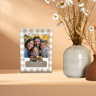 Bloc Photo Créez votre propre message Beige Famille