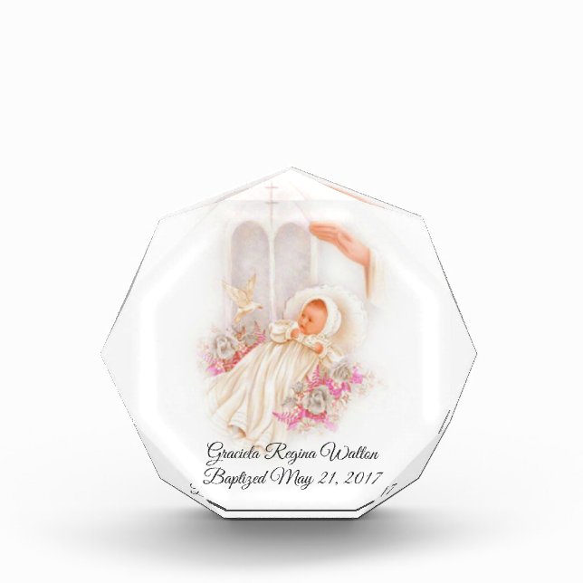 Bloc Photo Croix de colombe de fleurs de rose de fille de (Devant)