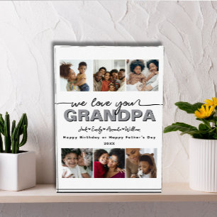 Bloc Photo Custom Elegant Nous vous aimons GRANDPA Collage ph