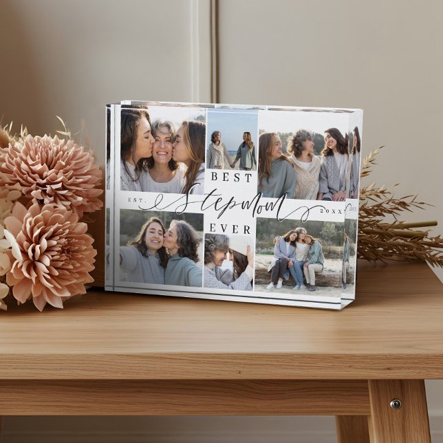 Bloc Photo Custom Family Photo Collage Gift Best Stepmom Ever (Custom Family Photo Collage Gift Best Stepmom Ever)