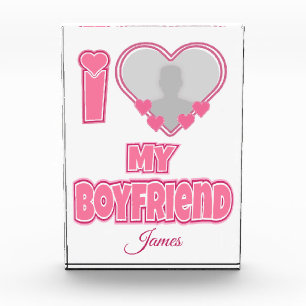 Bloc Photo Custom I Love My Boyfriend - Ajouter photo et nom