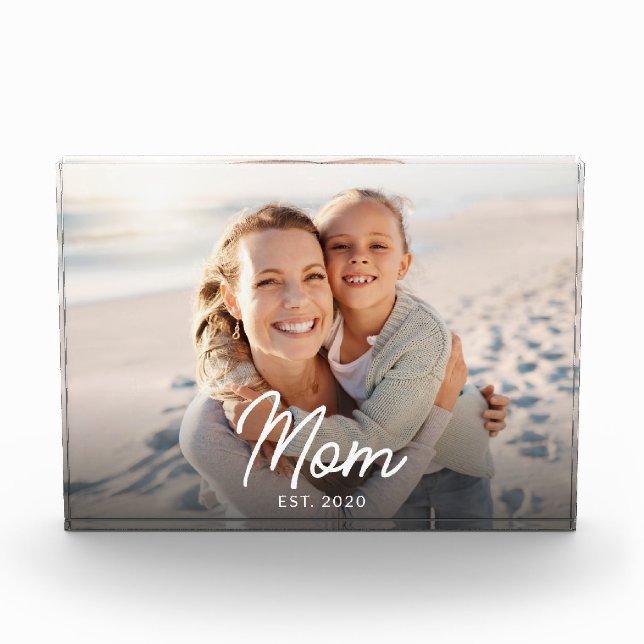 Bloc Photo Custom Mom Established Modern Script (Devant)