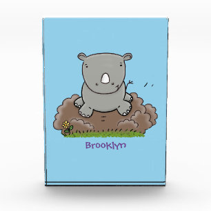 Bloc Photo Cute baby rhino cartoon illustration