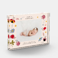 Cute Ladybug Baby Girl Photo Keepsaké