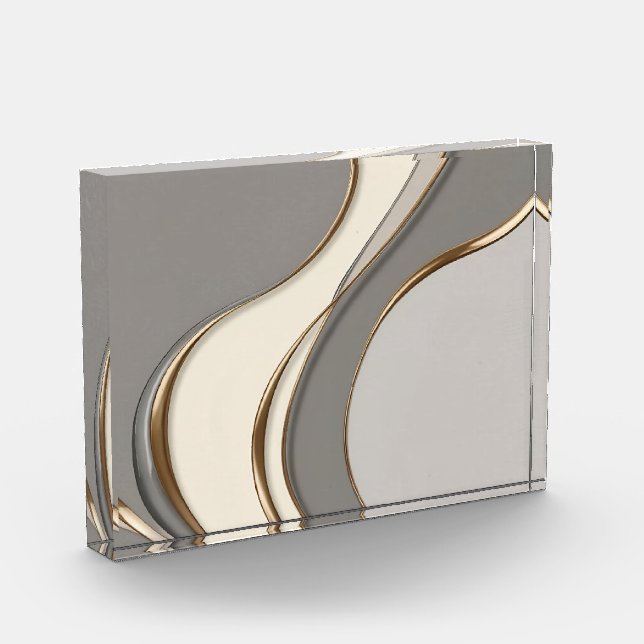 Bloc photo dans graphique abstrait design (Gauche)