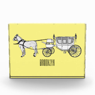 Bloc Photo dessin animé mariage cheval & calèche