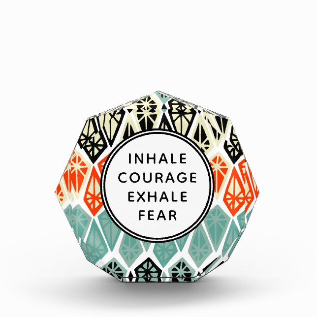 Bloc Photo Diamond Motif Inhale Courage Exhale Peur (Devant)