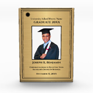 Bloc Photo Diplôme d'études collégiales Gold Custom