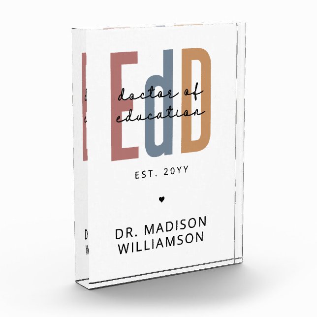 Bloc Photo Diplôme D'Études De L'EdD Personnalisé (Gauche)