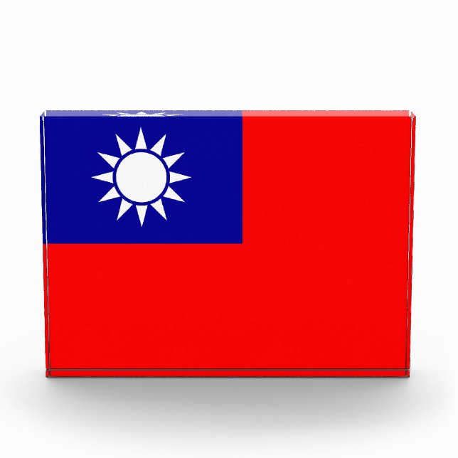 Bloc Photo Drapeau de Taïwan : République de Chine, Taipei ch (Devant)