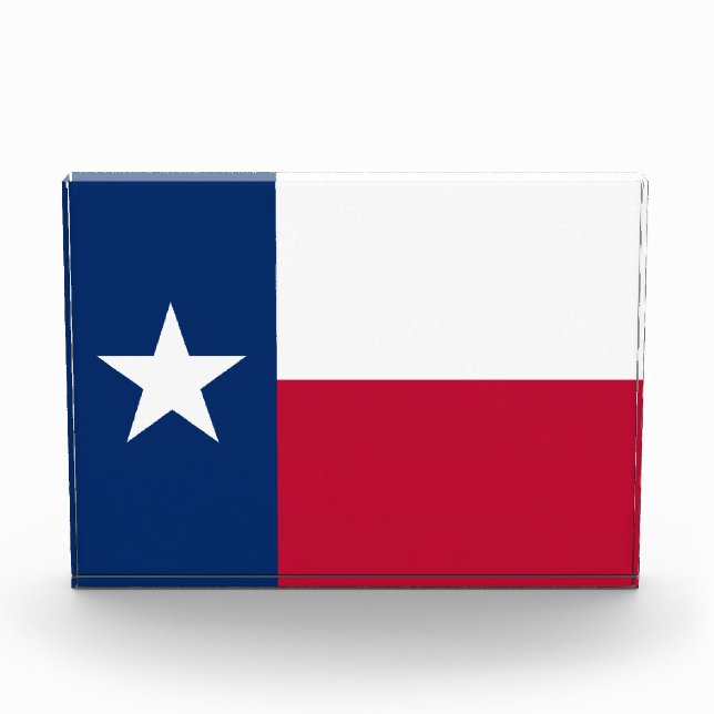 Bloc Photo Drapeau du Texas : Longhorns, l'État de l'étoile s (Devant)