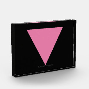 Bloc Photo Drapeau triangle rose de SlipperyJoe's symbole ros