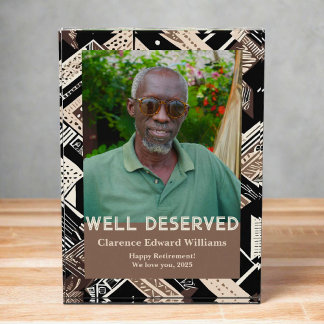 Bloc Photo Earthy Geometric Retirement Gift for Black Dad