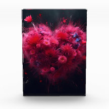 Éclatement du coeur rose
