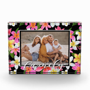 Bloc Photo Écran FAMILIAL superposé Tropical Floral