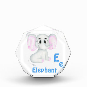 Bloc Photo Elephant personnalise ABC : Lettre E - Ajouter vot