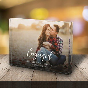 Bloc Photo Engagement Couple Photo Wedding Elegant Simple