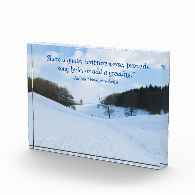 Bloc Photo English Snow Valley - Personnalisé (Droite)
