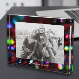 Bloc Photo Étincelle rouge foncé