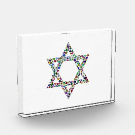 Bloc Photo Étoile de David Colorée