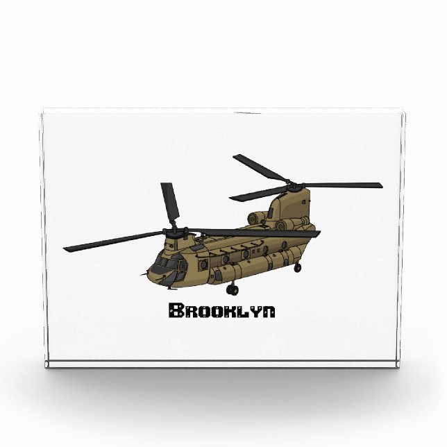 Bloc Photo Exemple d'hélicoptère militaire Chinook (Devant)