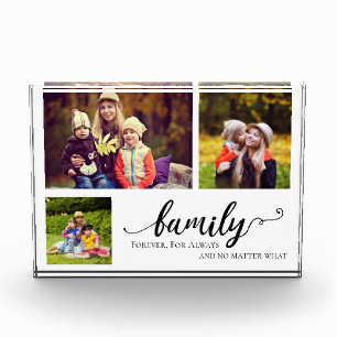 Bloc Photo Family Forever 3 photo collage sucré citation mama