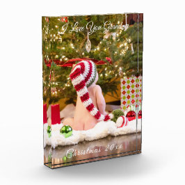 Bloc Photo Fêtes de Noël Je t'aime Grand-mère et grand-père