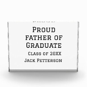 Bloc Photo Fier père de la classe de diplômés de 20XX ajouter