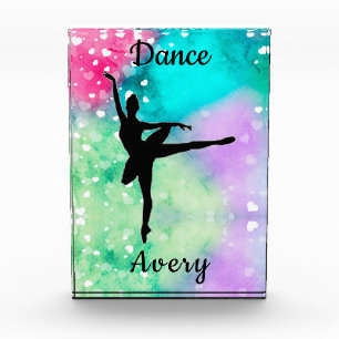 Bloc Photo Filles Danse Aquarelle avec Coeurs flottants
