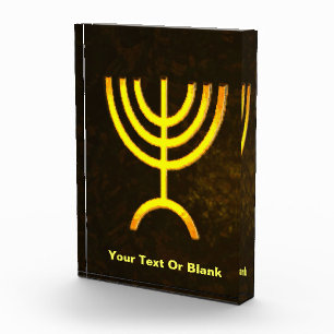 Bloc Photo Flamme de Menorah