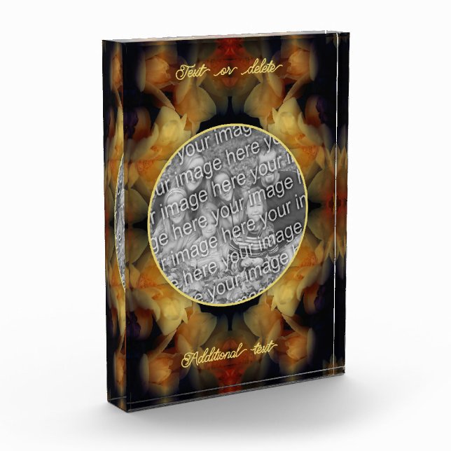 Bloc Photo Fleurs de Rose Jaune Créez votre propre (Gauche)