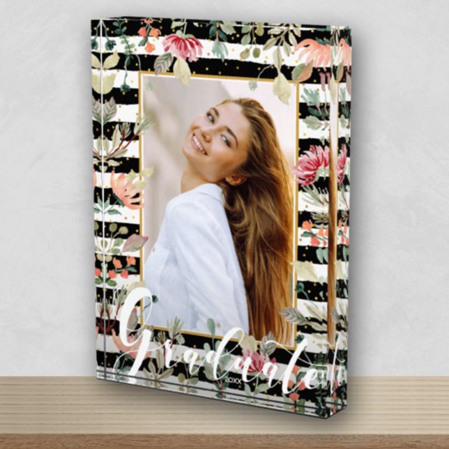 Bloc Photo Fleurs sauvages sur Blancs Noirs Gradute (Créateur téléchargé)