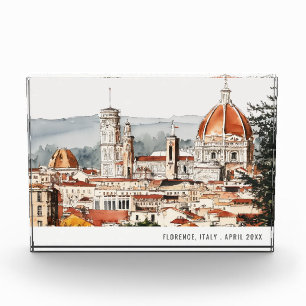 Bloc Photo Florence Cathédrale Italie Aquarelle Voyage italie
