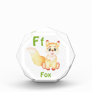 Bloc Photo Fox personnaliser ABC : Lettre F - Ajouter votre n