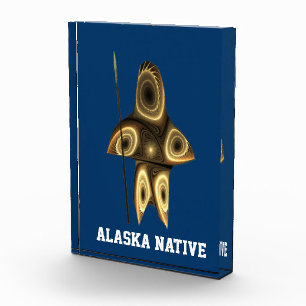 Bloc Photo Fractal Inuit Hunter - Autochtone de l'Alaska