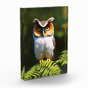 Bloc Photo "Frieda the Screech Owl : A Nocturnal Beauty"