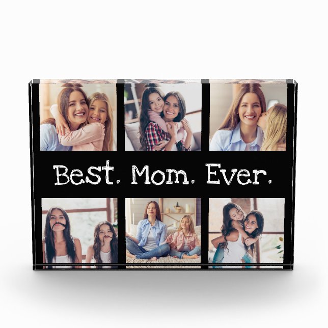 Bloc Photo Fun Best Mom Ever 6 Photo Collage personnalisé (Devant)