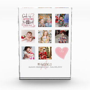 Bloc Photo GODMOTHER PHOTO COLLAGE Cadeau avec verset peut mo