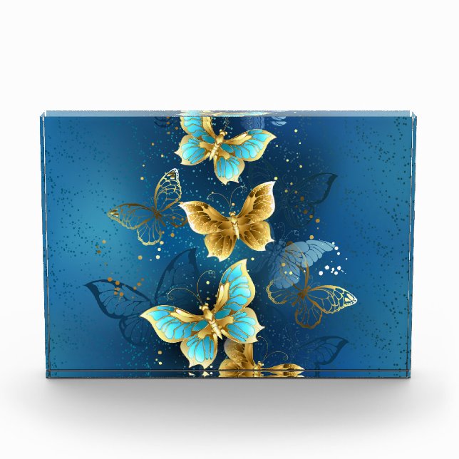 Bloc Photo Golden butterflies (Devant)