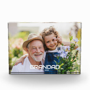 Bloc Photo Grand-papa personnalisé moderne gras établi